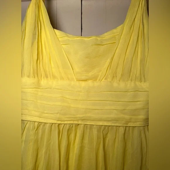 Banana Republic Silk Chiffon Babydoll Party Mini Dress Empire Waist, size 12 - Picture 10 of 16
